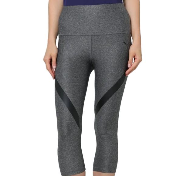 Puma Heathered Gray PWRSHAPE Capri Leggings Medium - Picture 8 of 14